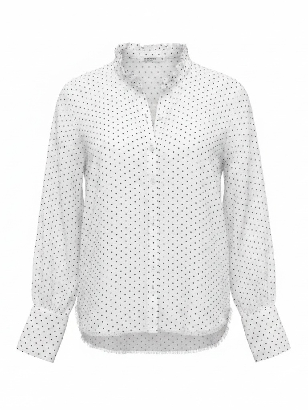 Stateside white blouse with black polka dots - size extra small